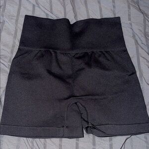 Amazon Essentials Women's High-Waisted Black Shorts for gym